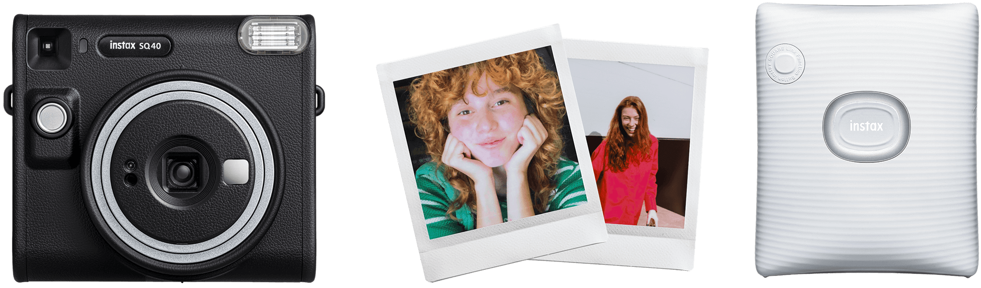 instax™ SQ 40 mit zwei Sofortbildern und instax™ SQ Link